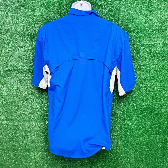 Reel Legends Blue Casual Button Down Shirt with Roll-Up Sleeves - Picture 4 of 4